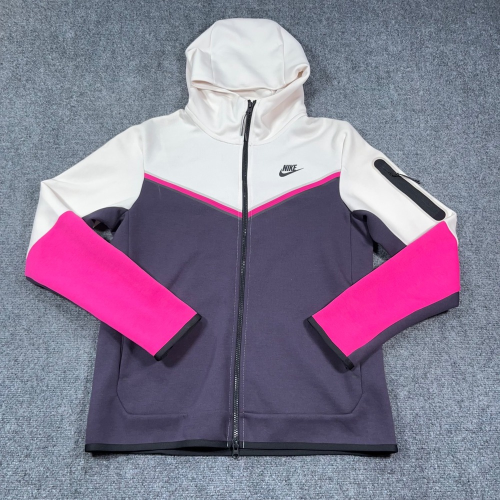 Nike Tech Fleece Windrunner Full Zip Hoodie Mens Medium CU4489-031 Purple Pink